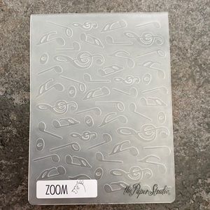 Music note embossing folder